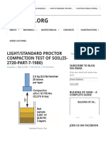 Light - Standard Proctor Compaction Test of Soil (Is-2720-Part-7-1980)