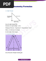 3D Shape Formulas Quick Guide | PDF | Area | Volume