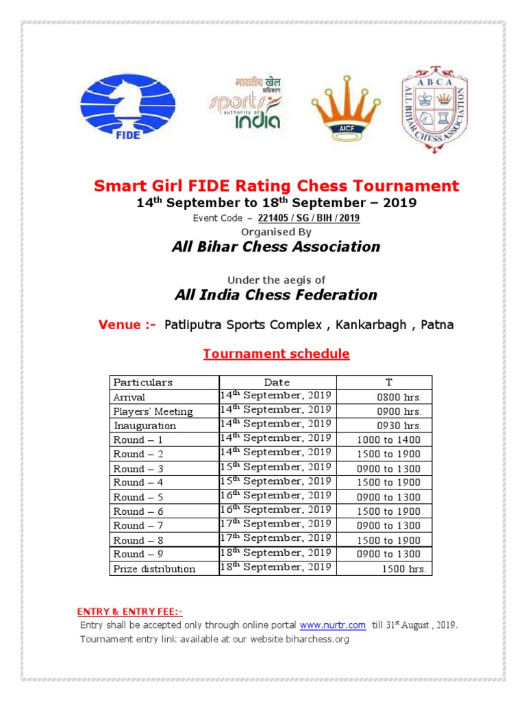 FIDE - International Chess Federation - September 2019 FIDE Rating