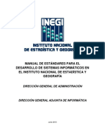 Manual de Estándares para El Desarrollo de Sistemas Informáticos en El Instituto Nacional de Estadística y Geografía