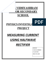 Vels Vidhyashram Senior Secondary School: Measuring Current Using Halfwave Rectifier