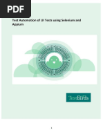 Test Automation of UI Tests Using Selenium and Appium
