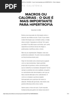 MACROS Ou CALORIAS - O Que é Mais Importante Para HIPERTROFIA — Pinho Calistenia