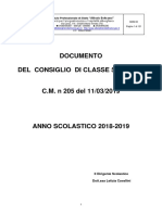 DOCUMENTO 15 MAGGIO A.S. 2018-2019 5as