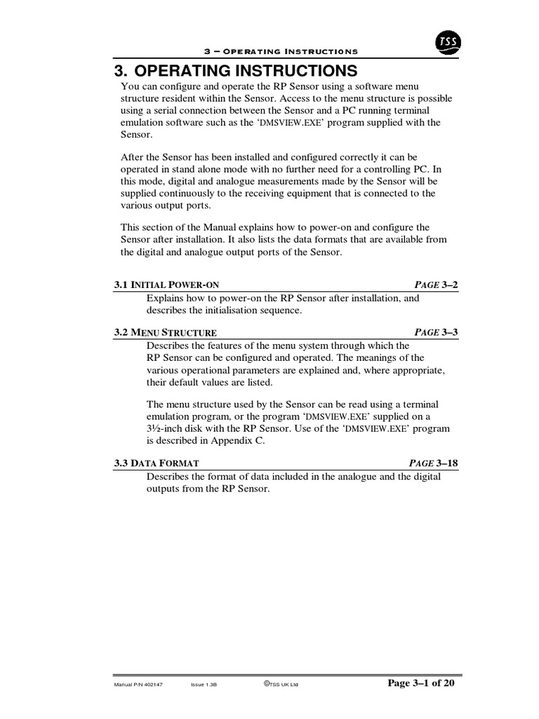 RP Section 3 Operation Issue 1.3B Nov 98 | PDF | Accelerometer ...