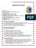 Proiect de Lectie Lb. Romana GRD 1 Ic2