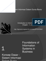 Konsep-Konsep Dasar Sistem Informasi Dalam Bisnis - Pert - 1-4 (39 - Slide) PDF