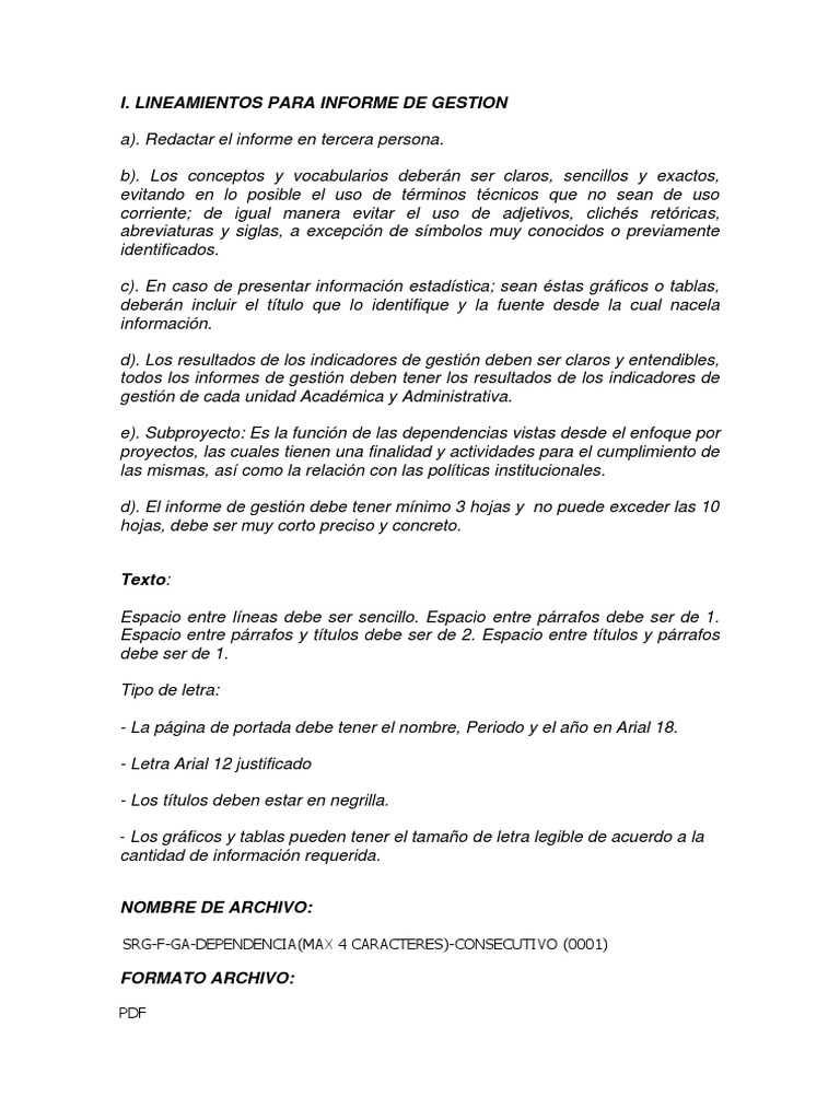 Guía para Informe de Gestión Efectivo | PDF