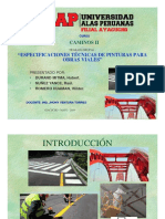 Especificaciones técnicas pinturas obras viales