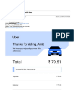Your Tuesday afternoon Uber trip receipt