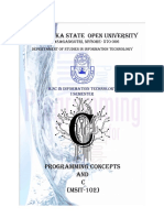 MSIT-102 Programming Concepts and C