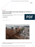 Esperança Do PIB, Construção Naufraga e Se Mantém No Patamar de 2009 - EXAME PDF