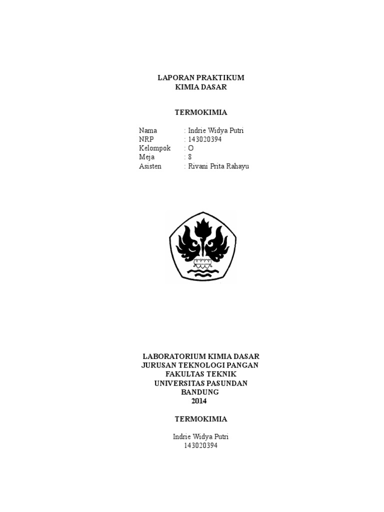 Laporan Praktikum Termokimia | PDF