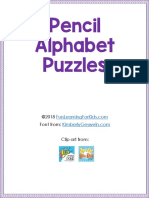 Pencil Alphabet Puzzles