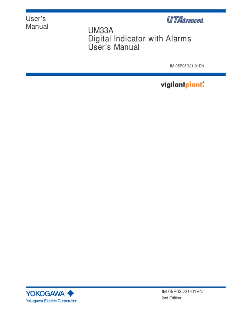 UM33A Digital Indicator With Alarms User's Manual | PDF | Electricity ...