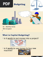 Capital Budgeting: Dr. Akshita Arora IBS-Gurgaon