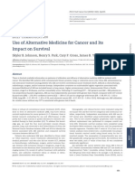 Use of Alternative Medicine for Cancer and Its Impact on Survival - Skyler Johnson Et Al.