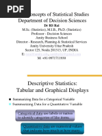 Tabular and Graphical Descriptive Techniques Using MS-Excel