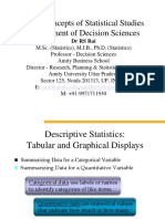 Tabular and Graphical Descriptive Techniques Using MS-Excel