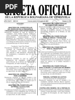 Gaceta Oficial 41700 Sumario