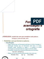 Morfologia - Fonologia, Acentuação e Ortografia 