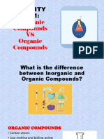 Activity No. 1:: Inorganic Compounds VS Organic Compounds