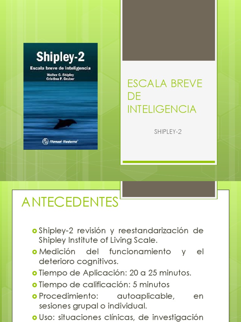 Shipley 2 Inteligencia Memoria Prueba gratuita de 30 días Scribd