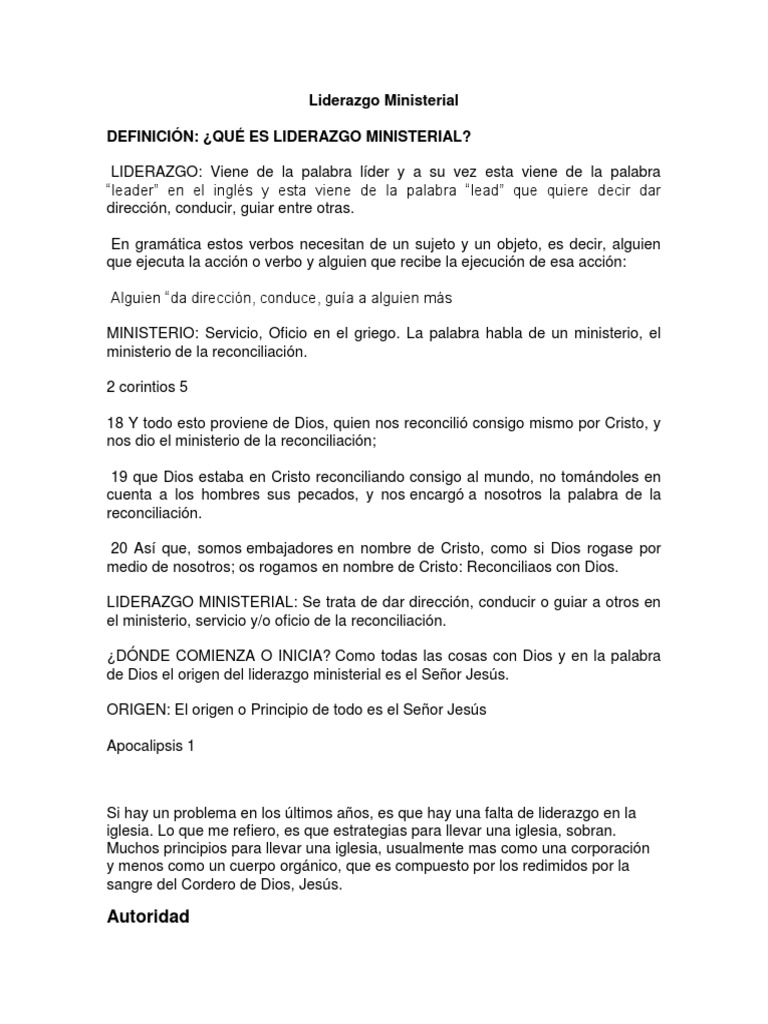Liderazgo Ministerial en la Iglesia | PDF | Joshua | Cristo (título)