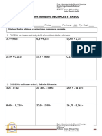 18 Adición y Sustracción Con Numeros Decimales Quinto de Primaria