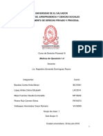 Motivos de Oposicion Del Codigo Procesal Civil Y Mercantil