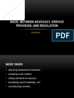 NGOs: Advocates, Service Providers and Regulators in Governance