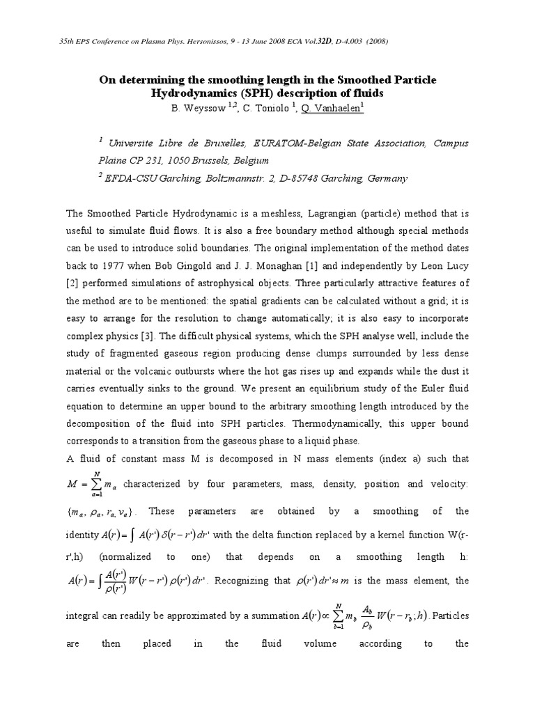 On Determining The Smoothing Length in The Smoothed Particle