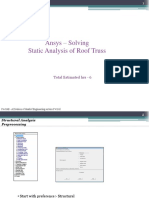 Static Analysis of Roof Truss IN MECHANICAL APDL