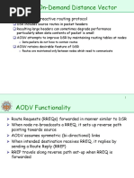 Ad Hoc On-Demand Distance Vector: AODV Routing, Reactive Routing Protocol