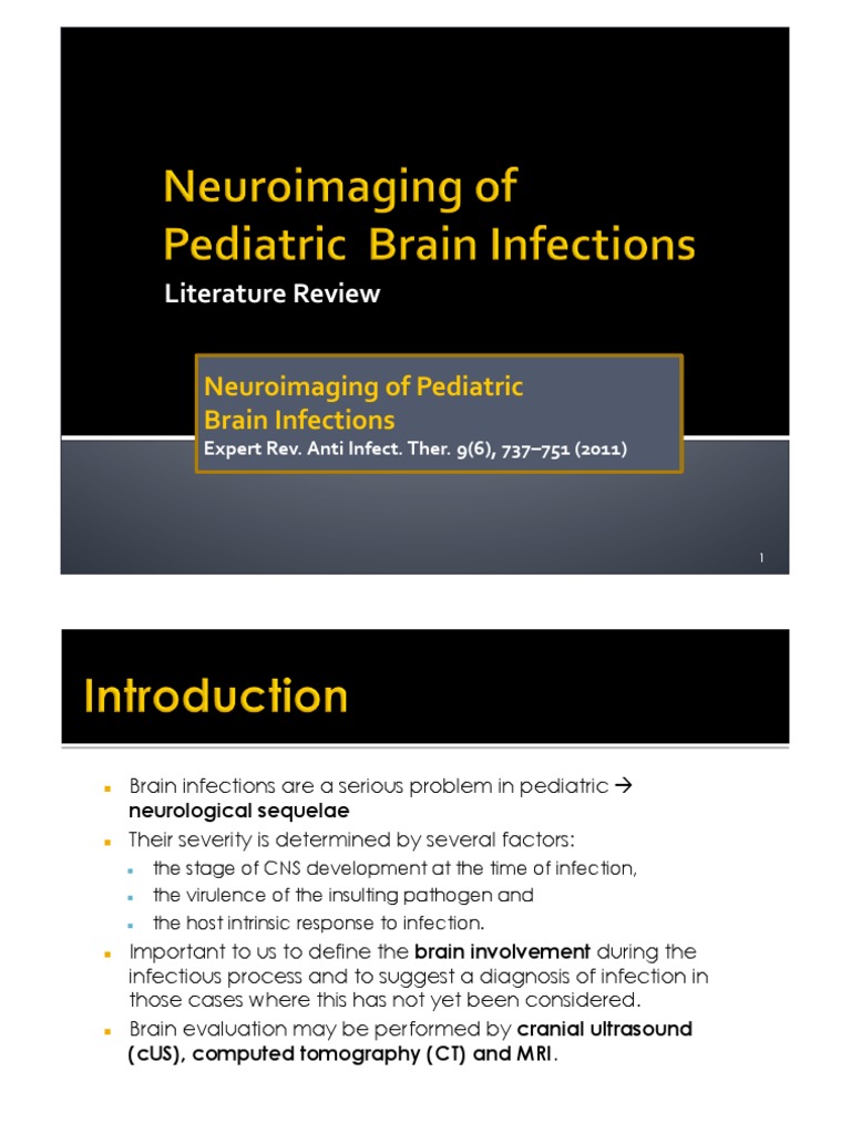 Neuroimaging Pediatric Brain Infections | PDF | Magnetic Resonance ...