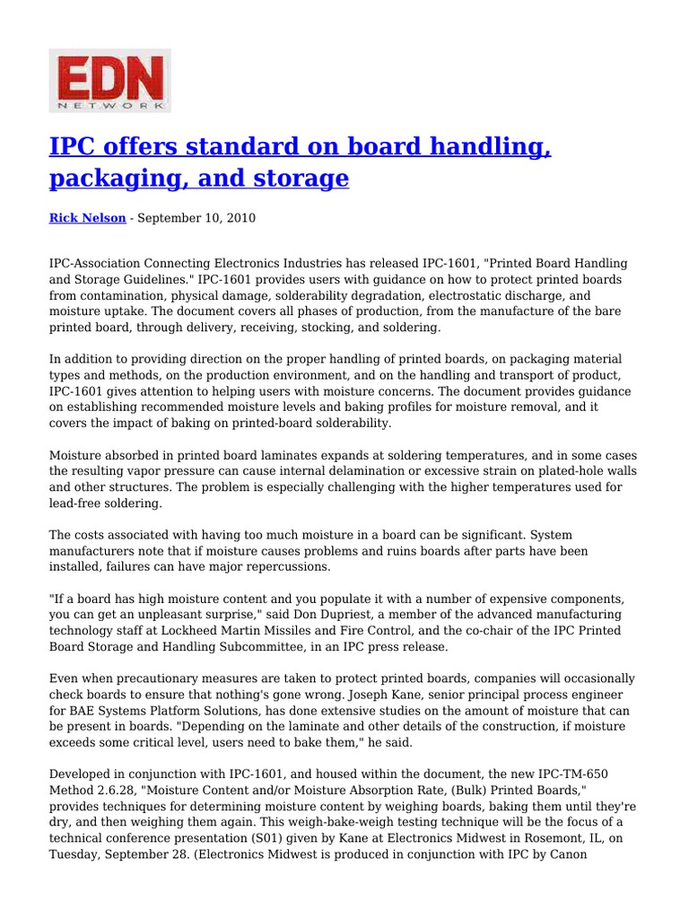 Osers Issues New Guidance Concerning >> Ipc Offers Standard On Board Handling Packaging And Storage Osers Issues New Guidance Concerning >> Ipc Offers Standard On Board Handling Packaging And Storage
