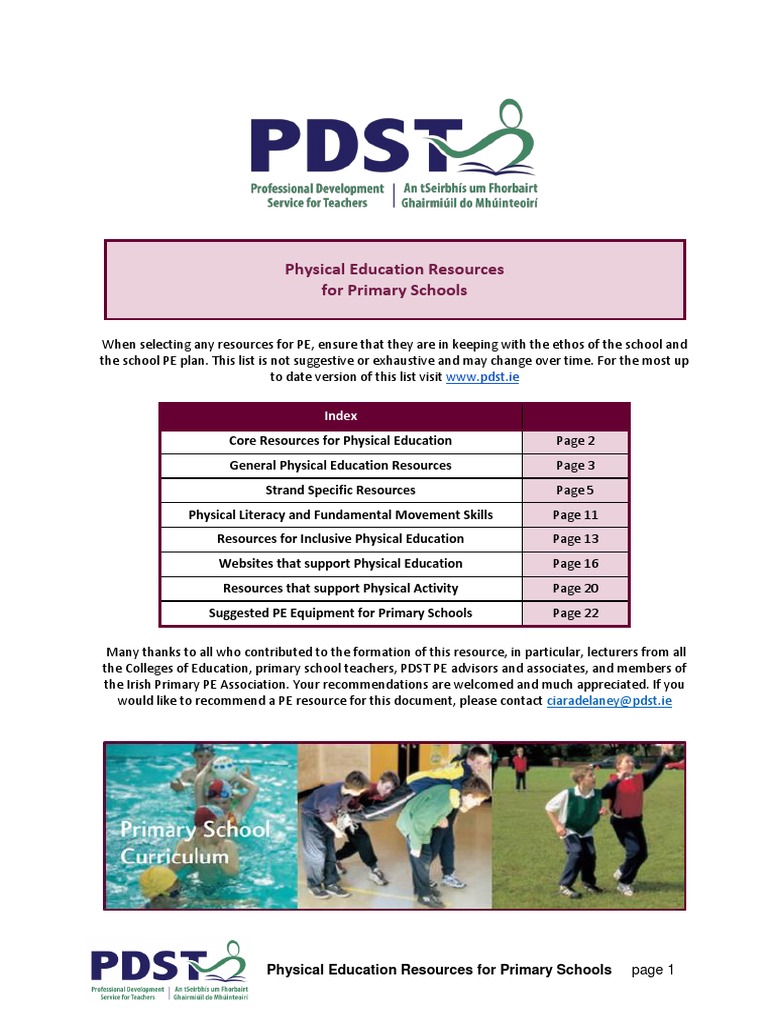 Primary School PE Resource Guide | PDF | Physical Education | Inclusion ...