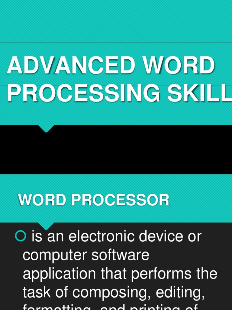 Lesson 3 - Advanced Word Processing Skills Part 2 | PDF | Word ...
