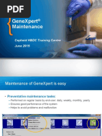 Maintenance of GeneXpert