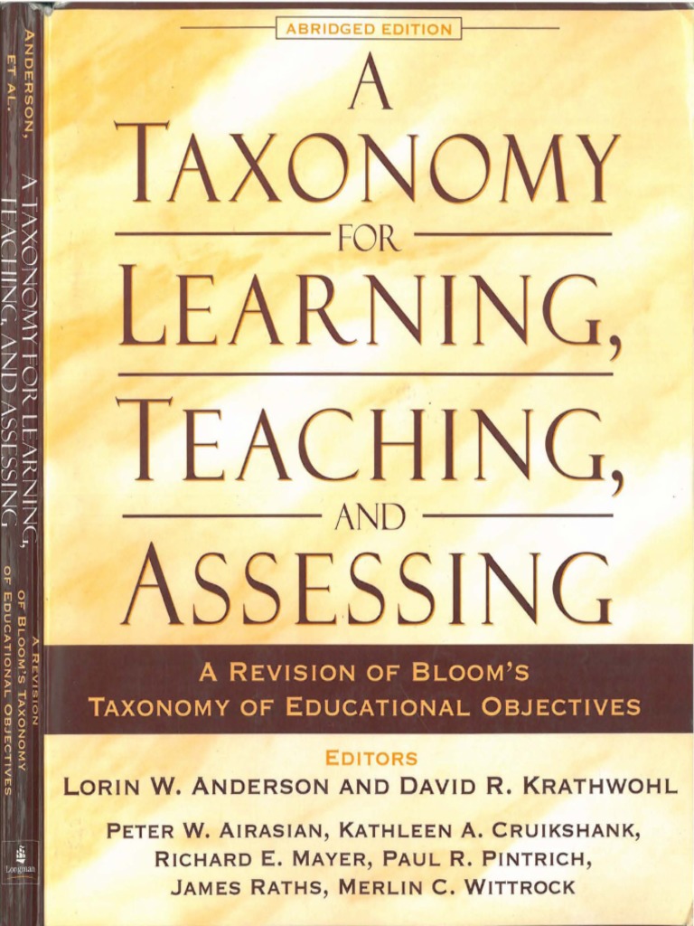 Anderson Krathwohl Taxonomy Pdf – TWWIWB