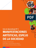 Guía #4 Lenguaje y Comunicación Manifestaciones Artísticas Espejo de La Sociedad