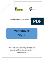 Vancouver Style Referencing T2 2017