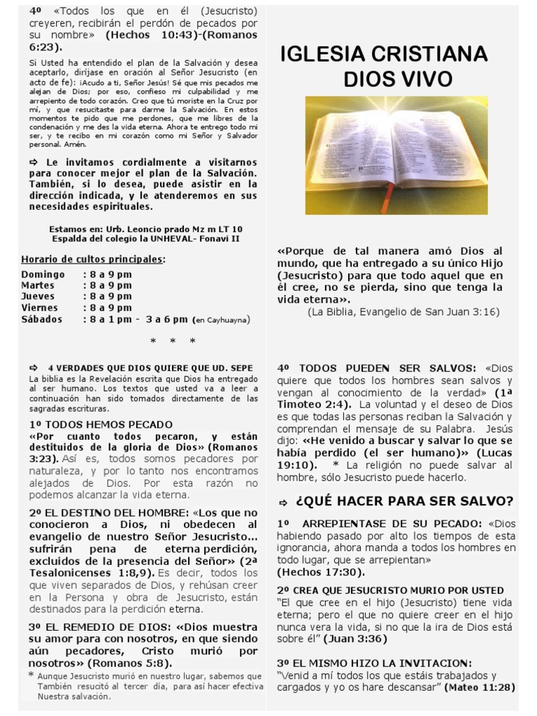 Folleto para Evangelizar | PDF | Salvación | Jesús