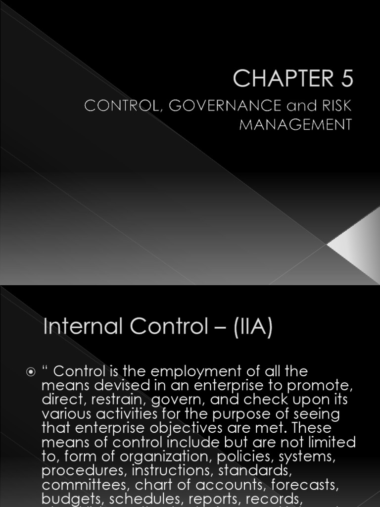 Control, Governance, and Risk Management | PDF | Internal Audit ...