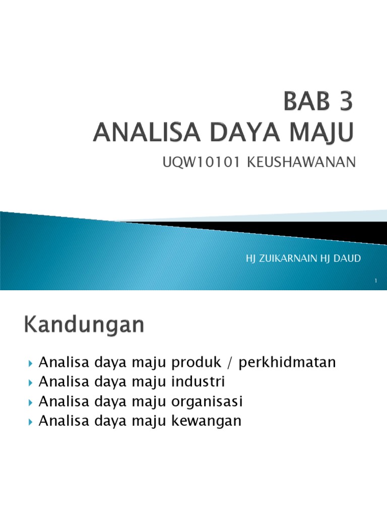 Analisis Daya Maju Pdf