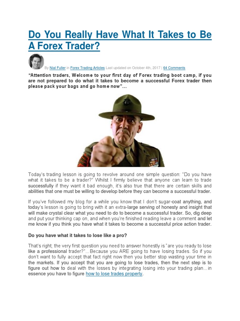 Are You Fit to Be a Forex Trader? | PDF | Gambling | Foreign Exchange ...