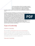 Types of Leadership