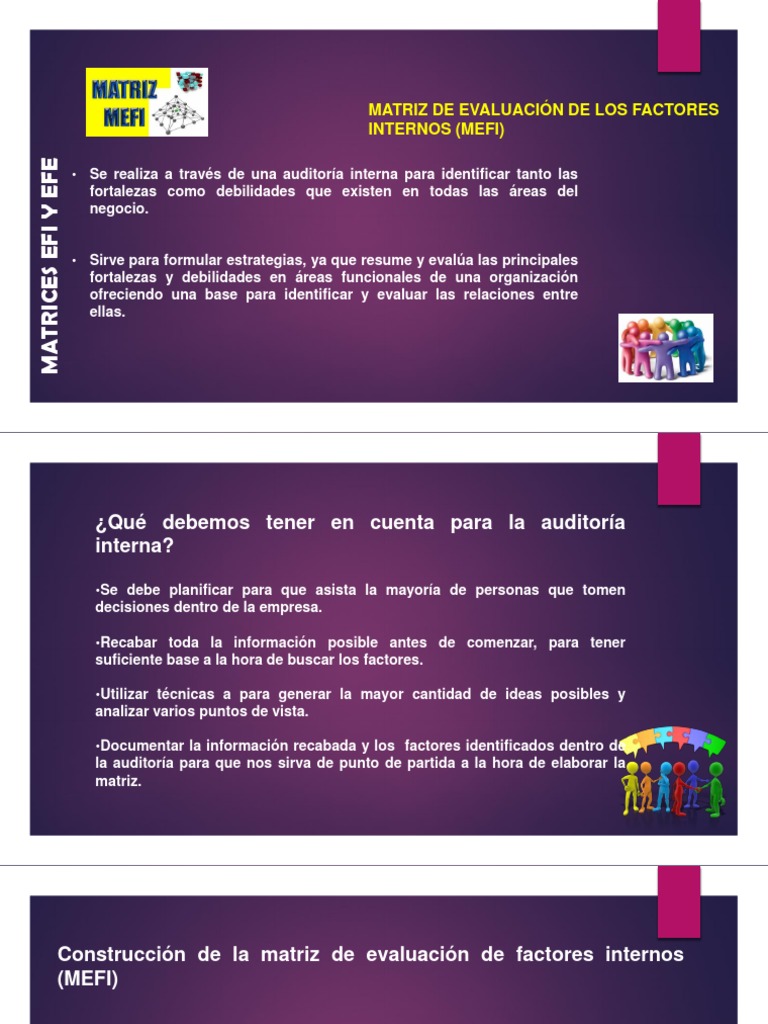 Guía de Matrices MEFI y MEFE para Empresas | PDF | Producto (Negocio ...