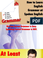 How To Learn English Grammar at Spoken English Classes