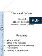 Ethics and Culture: LIS 580: Spring 2006 Instructor-Michael Crandall